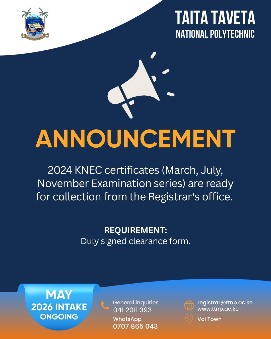 The 2024 KNEC are ready for collection