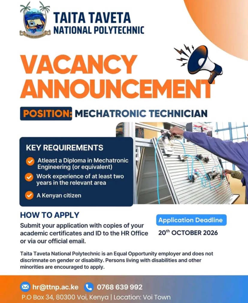 Mechatronic Technician Vacancy